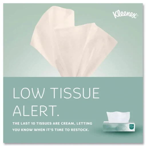 Kleenex 2-Ply Flat Box Naturals Facial Tissue for Business - White (125 Sheet/Box)
