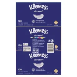 Kleenex 3-Ply Ultra Soft Facial Tissue - White (4 Packs/Carton)