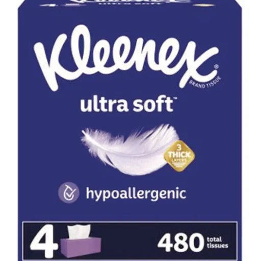Kleenex Ultra Soft 3-Ply Facial Tissue - White (6/Carton)