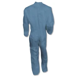 KleenGuard A65 Zipper Front Flame Resistant Coveralls with Hood/Elastic Wrists and Ankles - 3X-Large/Blue (21/Carton)