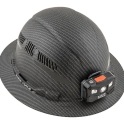 Klein Tools 60347 Class C Vented Full Brim Hard Hat with Rechargeable Lamp - KARBN Pattern