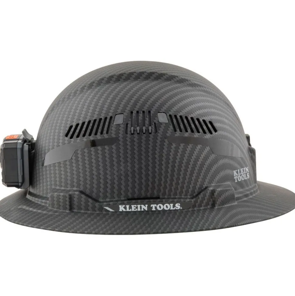 Klein Tools 60347 Class C Vented Full Brim Hard Hat with Rechargeable Lamp - KARBN Pattern