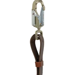 Klein Tools 5.67 ft. Positioning Strap with 6-1/2 in. Snap Hook - Brown