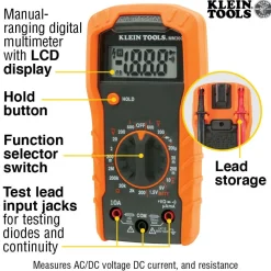 Klein Tools Digital Multimeter, Noncontact Voltage Tester and Electrical Outlet Test Kit