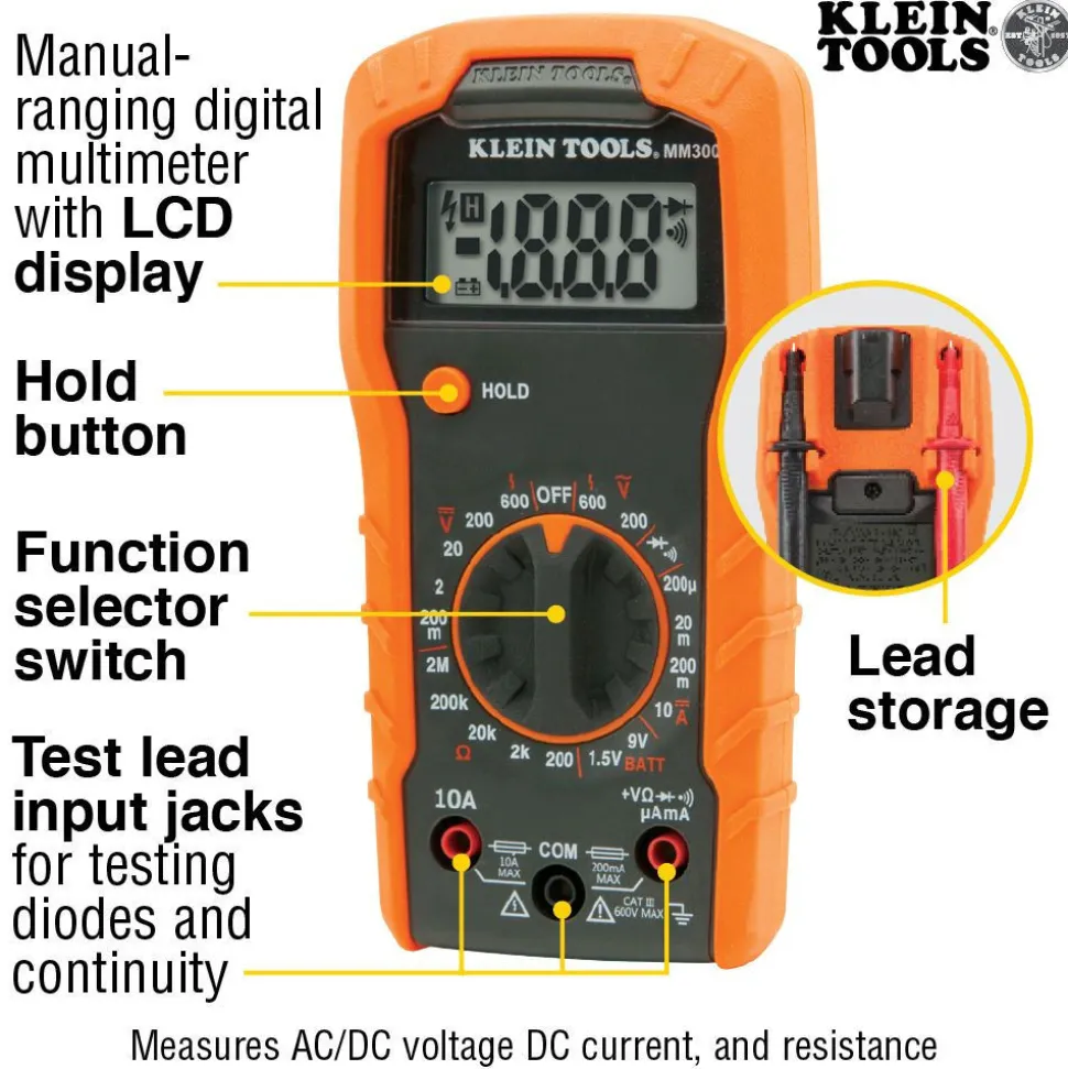 Klein Tools Digital Multimeter, Noncontact Voltage Tester and Electrical Outlet Test Kit