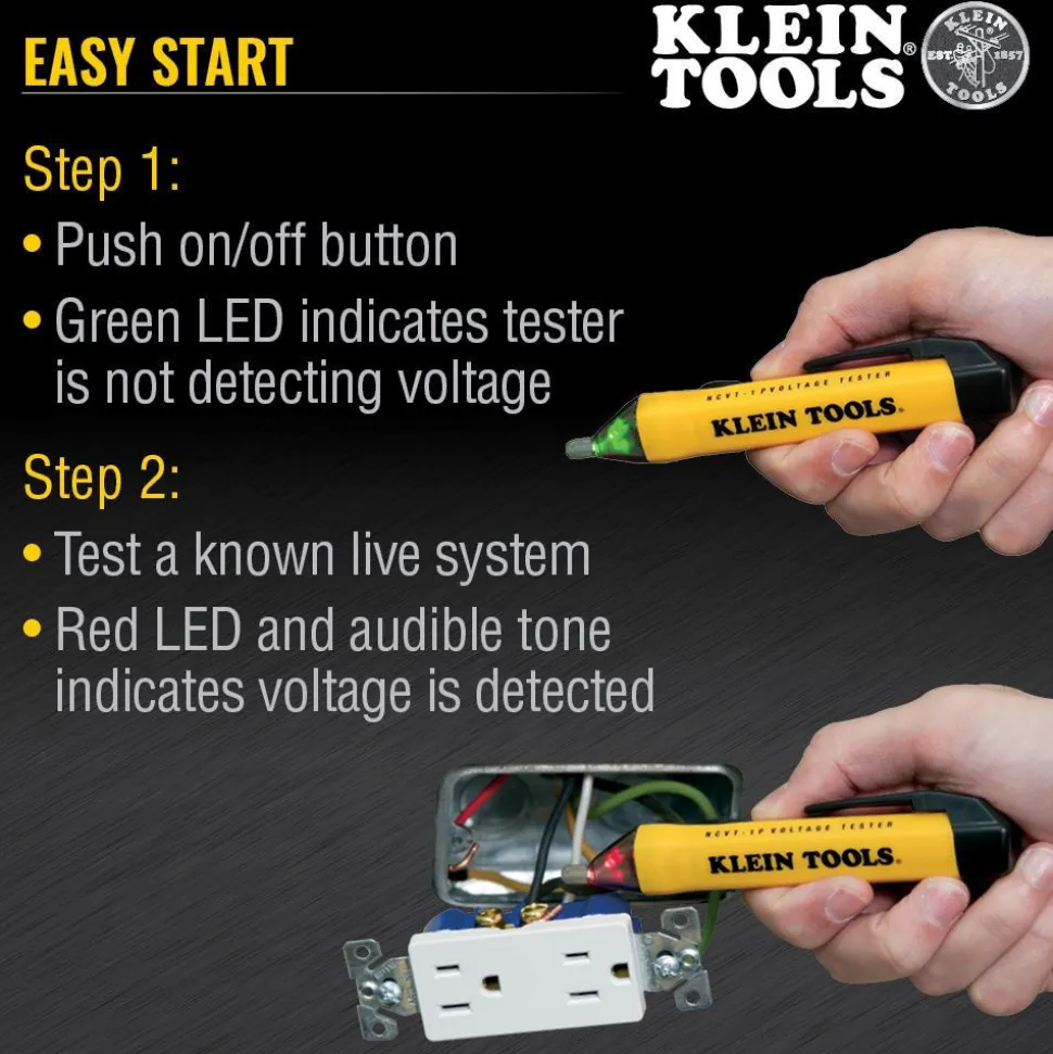 Klein Tools Digital Multimeter, Noncontact Voltage Tester and Electrical Outlet Test Kit