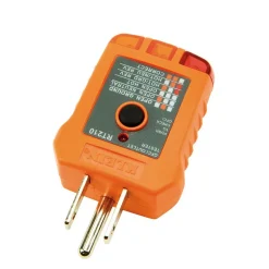 Klein Tools Dual Range Cordless Non-Contact Voltage Tester Kit and GFCI Receptacle with 2 Batteries