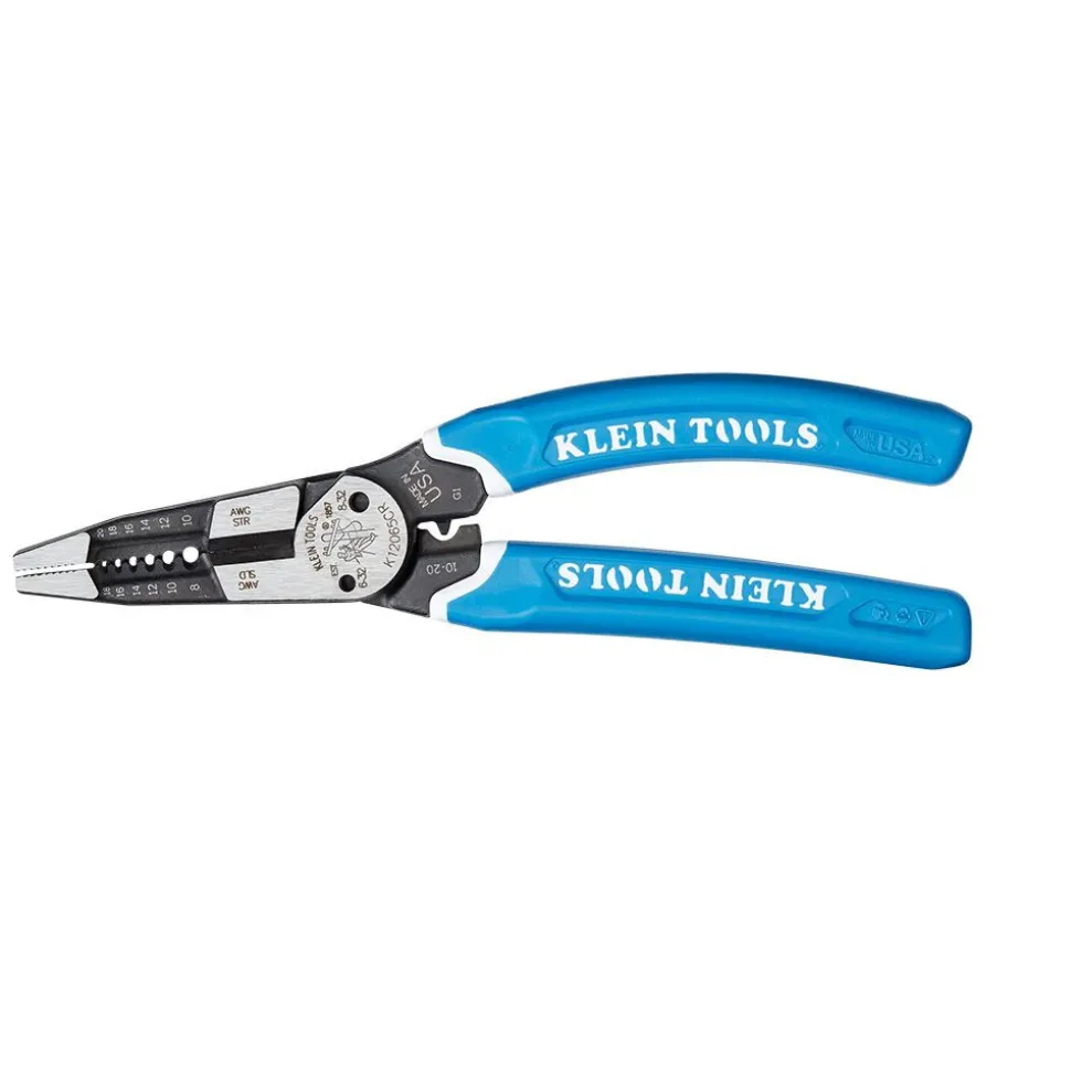 Klein Tools Klein-Kurve 8-20 AWG Heavy-Duty Wire Stripper or Cutter or Crimper Multi Tool