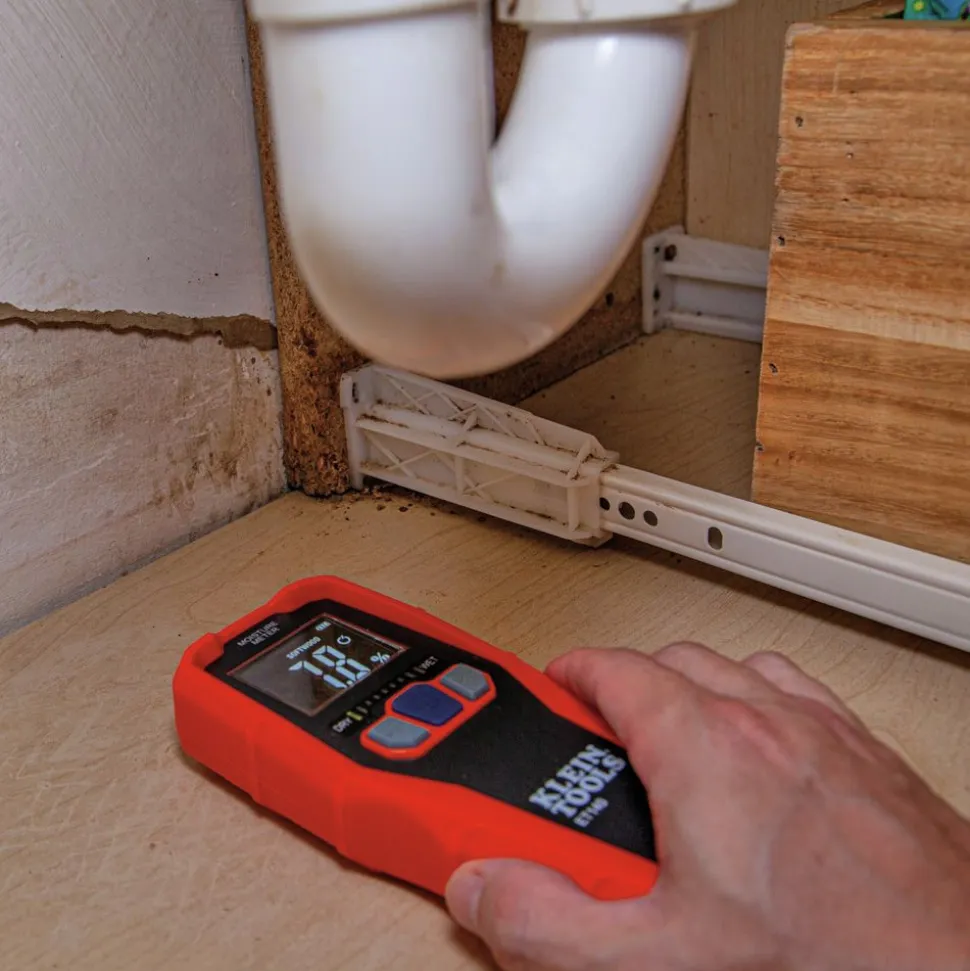 Klein Tools Pinless Moisture Meter for Drywall, Wood, and Masonry