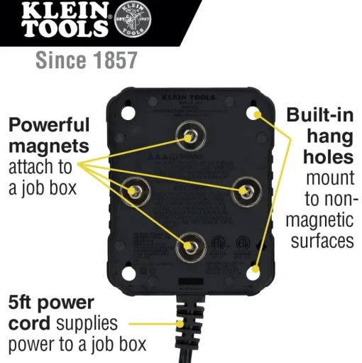 Klein Tools PowerBox 1 Magnetic Power Strip with Surge Protector