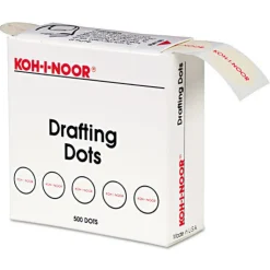 Koh-I-Noor 0.88 in. Diameter Adhesive Drafting Dots - Dries Clear (1-Roll)