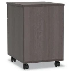 Linea Italia 16.5 in. x 19.75 in. x 23.63 in. Left or Right 2-Drawer Box/File Legal/Letter Trento Line Mobile Pedestal File - Mocha