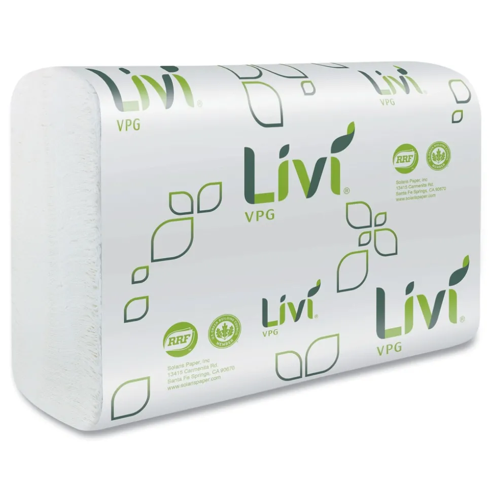 Livi VPG 9.45 in. x 9.06 in. 1-Ply Multifold Towel - White (1-Carton)