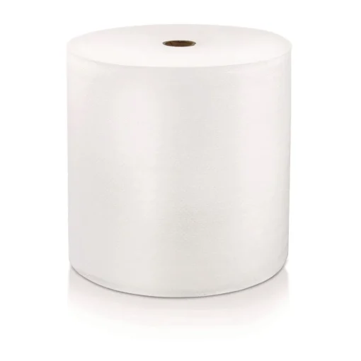 LoCor 7 in. x 1,200 ft. 1-Ply Hard Wound TAD Roll Towel - White (6/Carton)