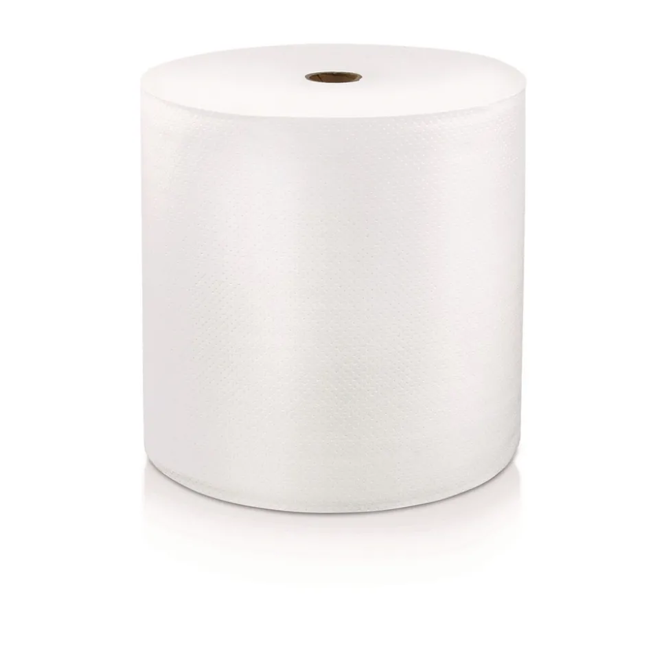 LoCor 7 in. x 1000 ft. 1-Ply Hard Wound Roll Towel - White (1-Carton)