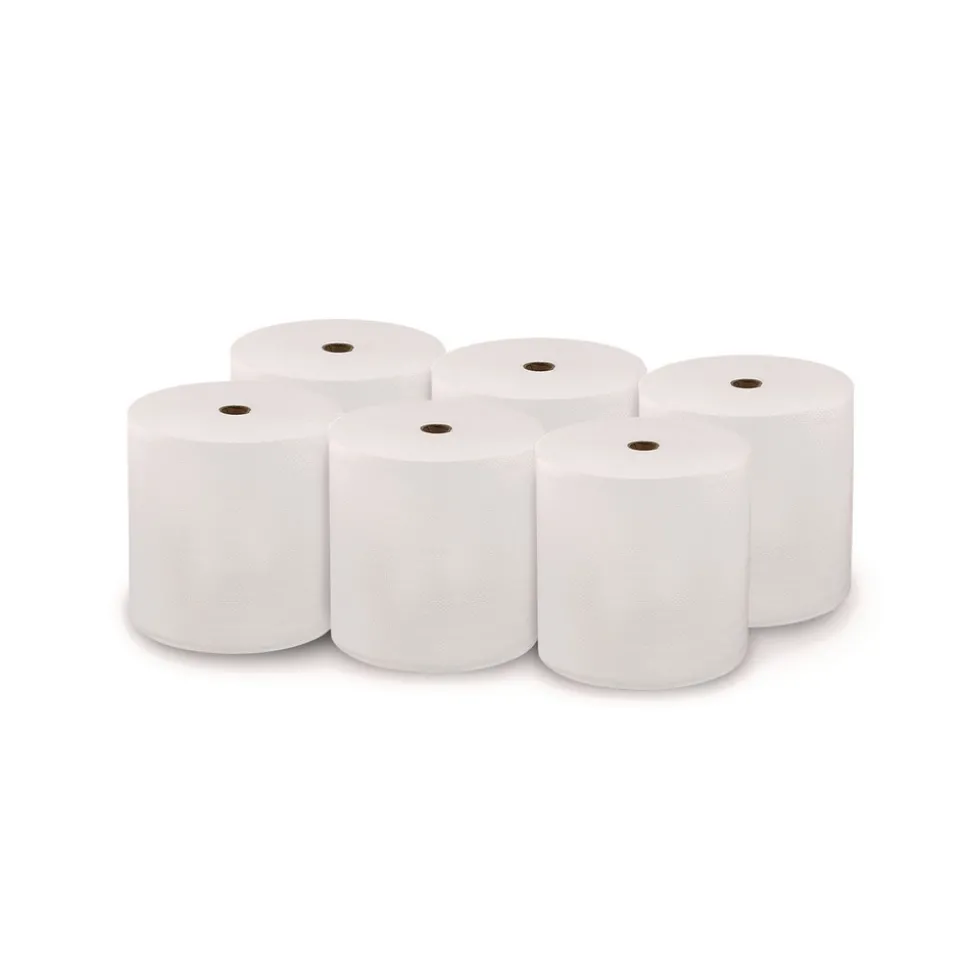 LoCor 7 in. x 1000 ft. 1-Ply Hard Wound Roll Towel - White (1-Carton)