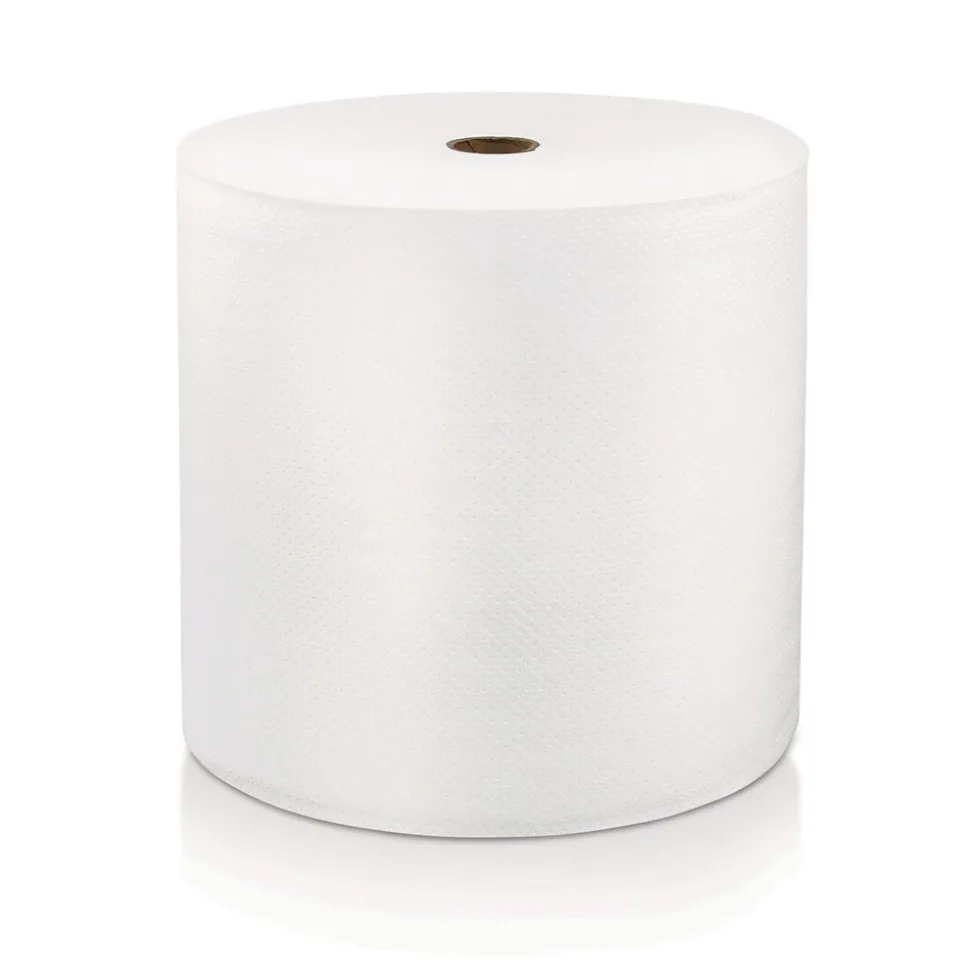 LoCor 8 in. x 800 ft. 1-Ply Hard Wound Roll Towel - White (6/Carton)