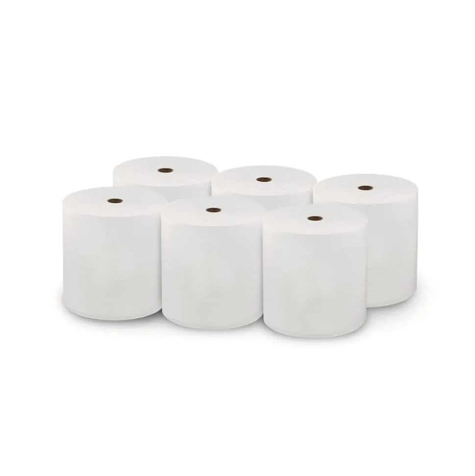 LoCor 7 in. x 800 ft. 1-Ply Hard Wound Roll Towel - White (6/Carton)