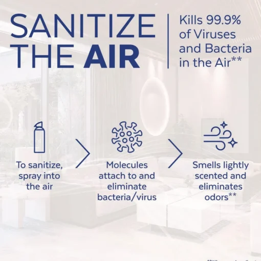 LYSOL Brand 19200-99394 10 oz Aerosol Can Air Sanitizer Spray - Light Breeze Scent (6/Carton)