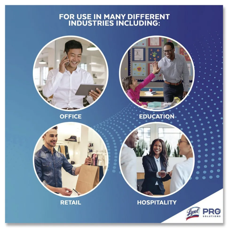 LYSOL Brand 7 in. x 7.25 in. 1-Ply Disinfecting Wipes - Crisp Linen/White