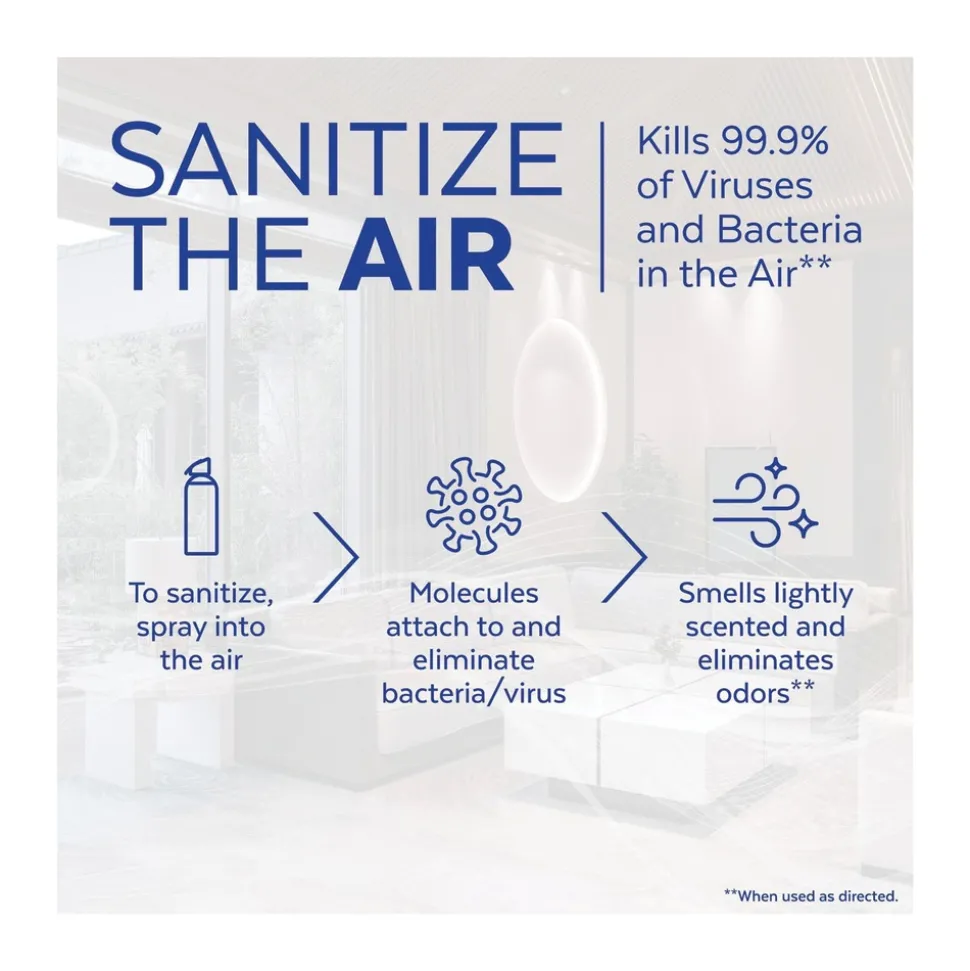 LYSOL Brand 10 oz Aerosol Air Sanitizer Spray - White Linen (6/Carton)