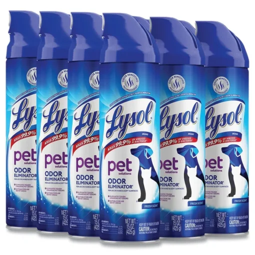 LYSOL Brand 15 oz. Aerosol Disinfectant Spray II Pet Odor Eliminator - Fresh (12/Carton)