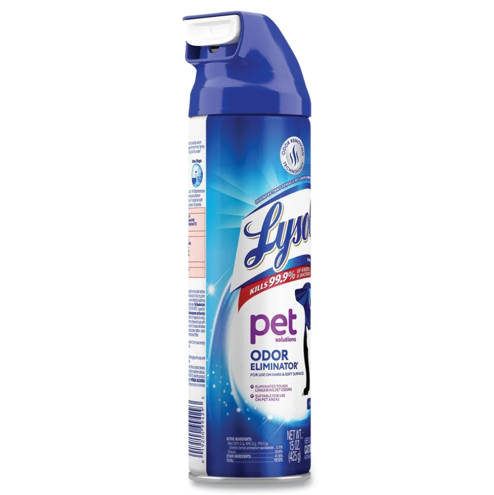 LYSOL Brand 15 oz. Aerosol Disinfectant Spray II Pet Odor Eliminator - Fresh (12/Carton)