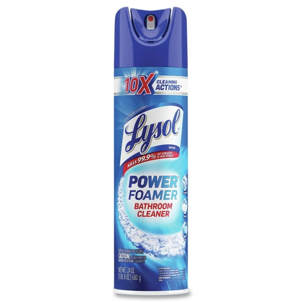 LYSOL Brand 24 oz. Aerosol Spray Power Foam Bathroom Cleaner (12/Carton)
