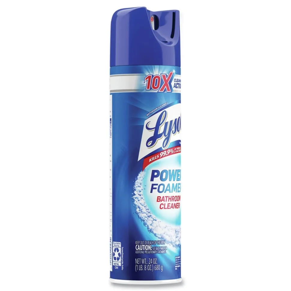 LYSOL Brand 24 oz. Aerosol Spray Power Foam Bathroom Cleaner (12/Carton)