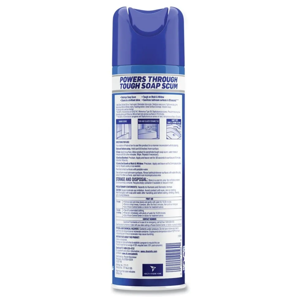 LYSOL Brand 24 oz. Aerosol Spray Power Foam Bathroom Cleaner (12/Carton)