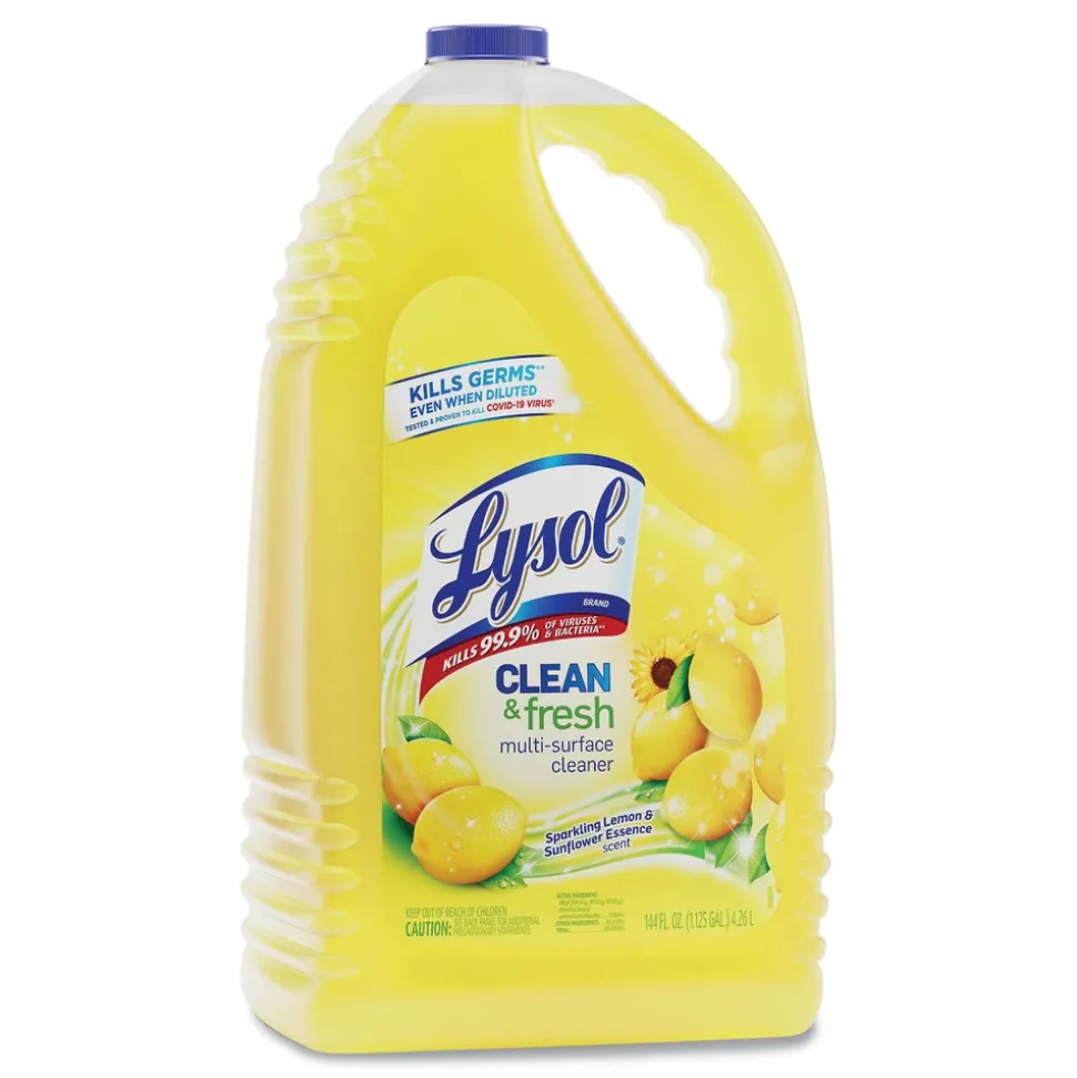 LYSOL Brand 144 oz. Bottle Clean and Fresh Multi-Surface Cleaner - Sparkling Lemon and Sunflower Essence (4/Carton)