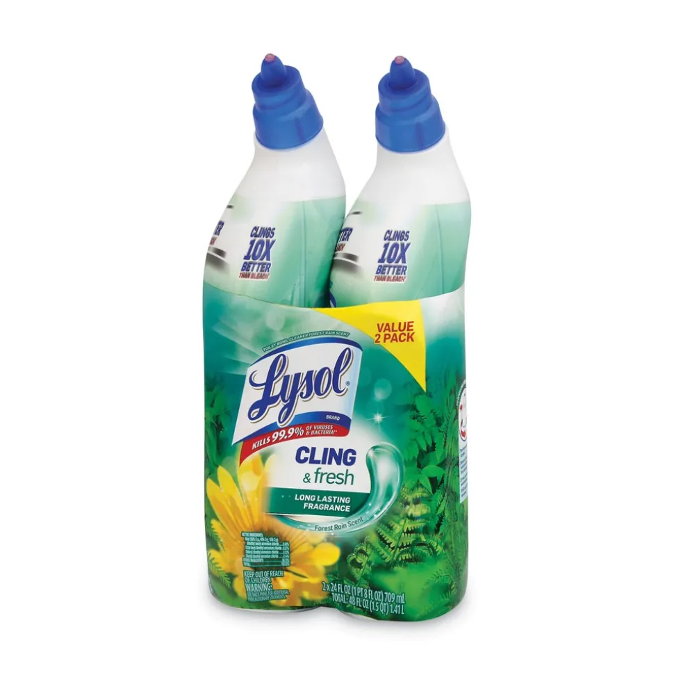 LYSOL Brand 24 oz. Cling and Fresh Toilet Bowl Cleaner - Forest Rain (2/Pack)
