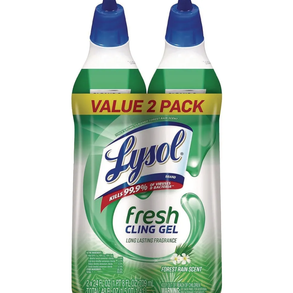 LYSOL Brand 24 oz. Cling and Fresh Toilet Bowl Cleaner - Forest Rain (4/Carton)