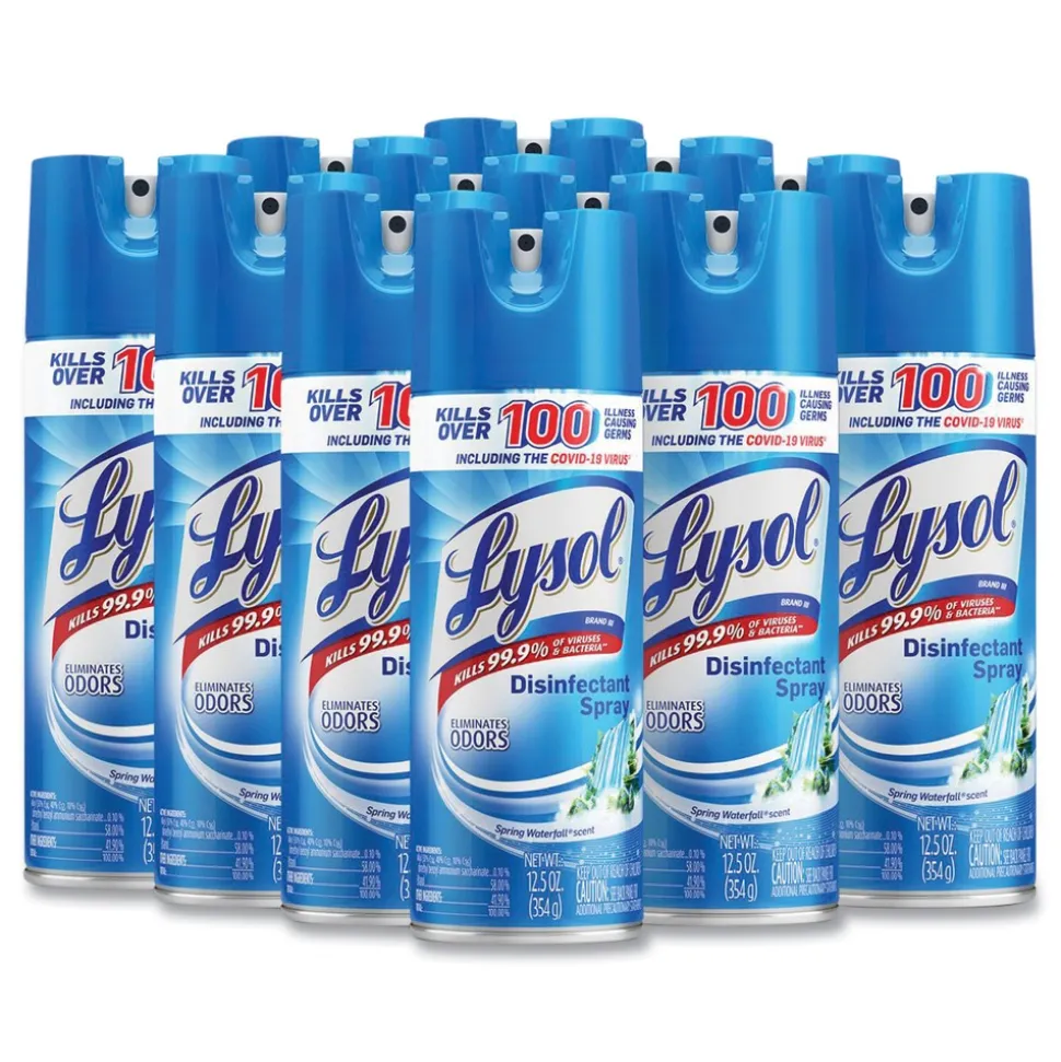 LYSOL Brand 12.5 oz. Liquid Disinfectant Spray - Spring Waterfall Scent