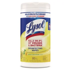 LYSOL Brand 1 Ply 7 in. x 7.25 in. Lemon and Lime Blossom Disinfecting Wipes - White (6/Carton)