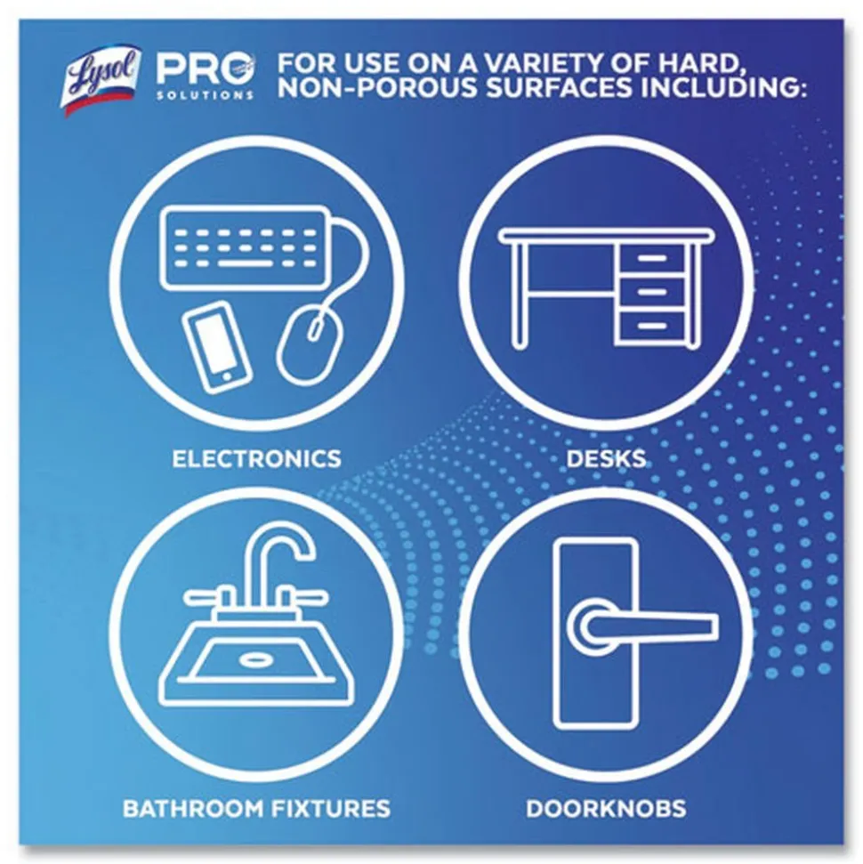 LYSOL Brand 1-Ply 7 in. x 7.25 in. Disinfecting Wipes - Lemon and Lime Blossom Scent, White (3/Carton)