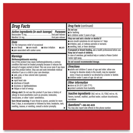 Lysol Extra Strength Sore Throat Lozenge - Cherry (384/Carton)