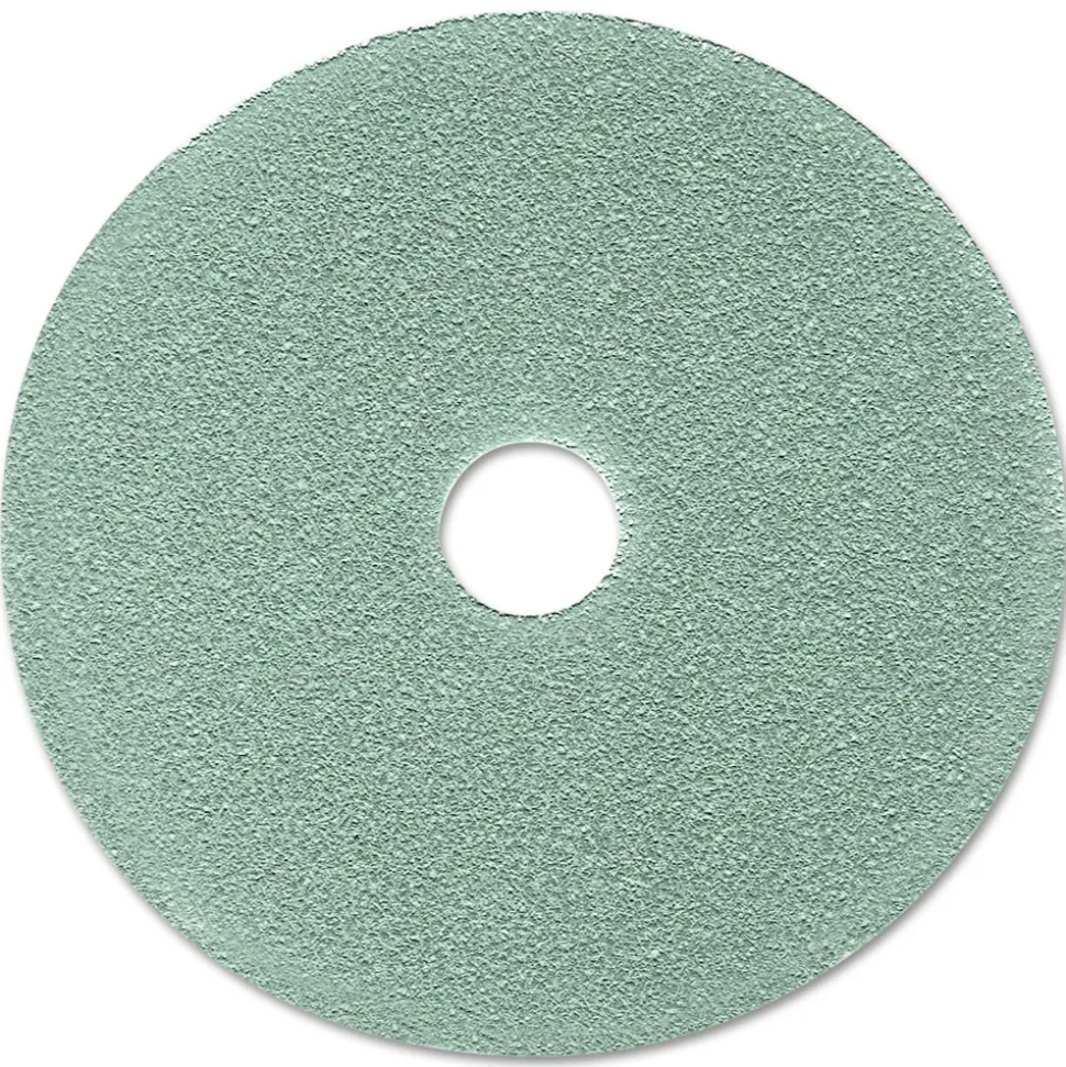 3M 3100 19 in. Diameter Ultra High-Speed Floor Burnishing Pads - Aqua (5/Carton)