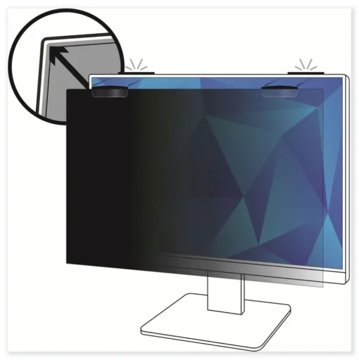 3M 16:9 Aspect Ratio Comply Magnetic Attach Privacy Filter for 23.8 in. Widescreen Flat Panel Monitor