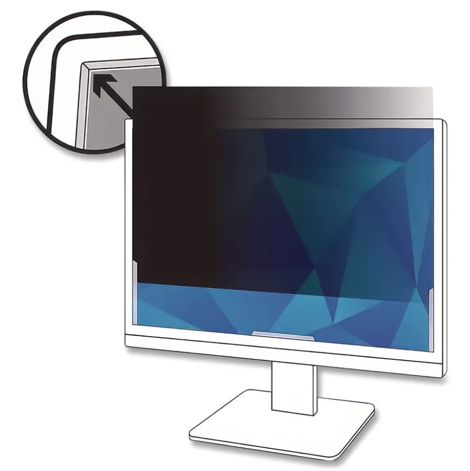 3M 16:9 Aspect Ratio Frameless Blackout Privacy Filter for 24 in. Widescreen Flat Panel Monitor