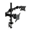 3M 360 Degree Rotation plus45 Degree/-45 Degree Tilt 90 Degree Pan Dual Monitor Mount For 27 in. Monitors Supports 20 lbs. - Black (1/Carton)