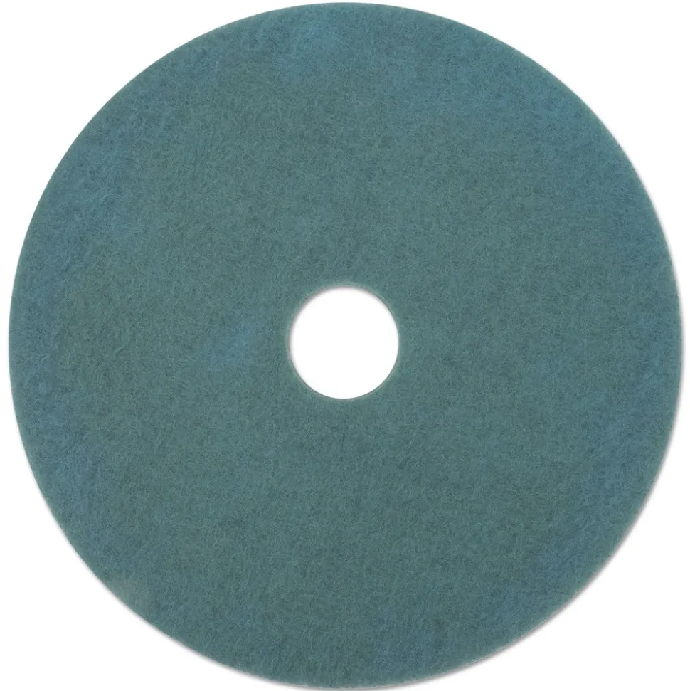 3M 27 in. Diameter Ultra High-Speed Floor Burnishing Pads 3100 - Aqua (5/Carton)