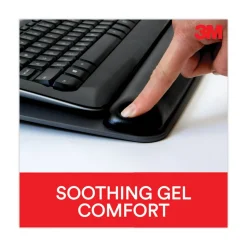 3M 19.6 in. x 10.6 in. Antimicrobial Gel Keyboard Wrist Rest Platform - Black/Gray/Silver