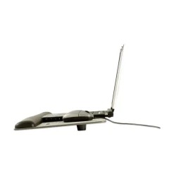 3M 25.5 in. x 10.6 in. Antimicrobial Gel Mouse Pad/Keyboard Wrist Rest Platform - Black/Silver