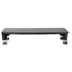 3M 21.6 in. x 9.4 in. x 2.7 in. to 3.9 in. Supports 33 lbs. Monitor Stand - Black/Clear