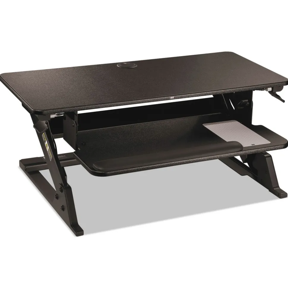 3M 35.4 in. x 22.2 in. x 6.2 in. to 20 in. Precision Standing Desk - Black