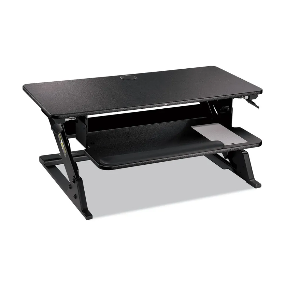 3M 35.4 in. x 22.2 in. x 6.2 in. to 20 in. Precision Standing Desk - Black