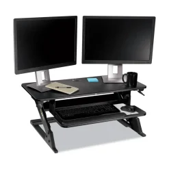 3M 35.4 in. x 22.2 in. x 6.2 in. to 20 in. Precision Standing Desk - Black