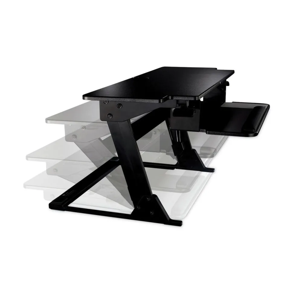 3M 42 in. x 23.2 in. x 6.2 in. to 20 in. Precision Standing Desk - Black