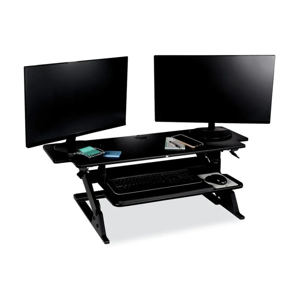 3M 42 in. x 23.2 in. x 6.2 in. to 20 in. Precision Standing Desk - Black